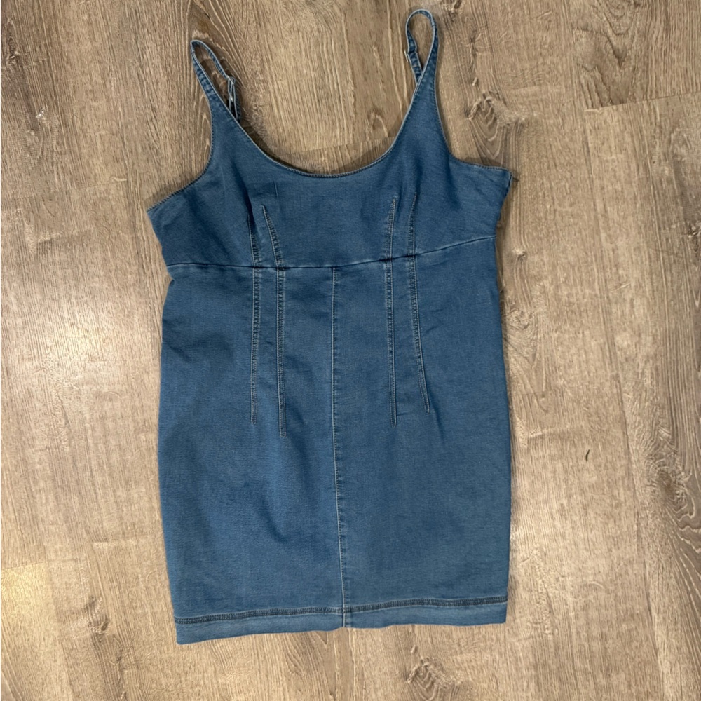 No Boundaries Blue Denim Mini Dress
